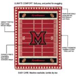 miami redhawks football field red blanket best selling