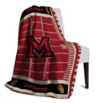 miami redhawks football field red blanket best selling