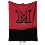 miami redhawks gradient dots red blanket best selling