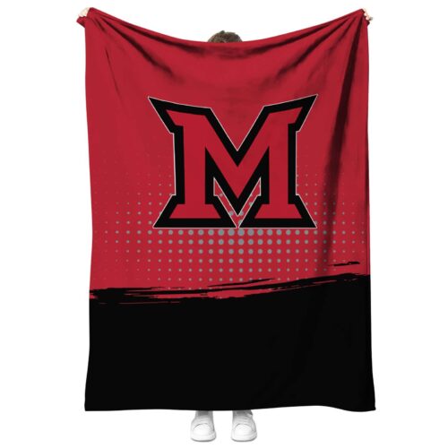 miami redhawks gradient dots red blanket best selling