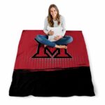 miami redhawks gradient dots red blanket best selling