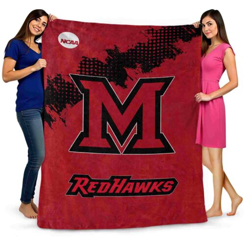 miami redhawks grunge texture red blanket fashion forward