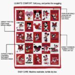 miami redhawks mickey minnie red white blanket best selling