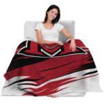 miami redhawks paint streaks red white blanket best selling