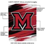miami redhawks paint streaks red white blanket best selling