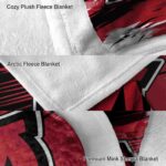 miami redhawks paint streaks red white blanket best selling
