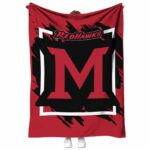 miami redhawks splatter effect red blanket best selling