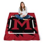 miami redhawks splatter effect red blanket best selling
