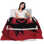 miami redhawks splatter effect red blanket best selling