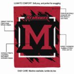 miami redhawks splatter effect red blanket best selling