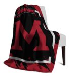 miami redhawks splatter effect red blanket best selling