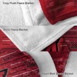 miami redhawks striped pattern red blanket best selling