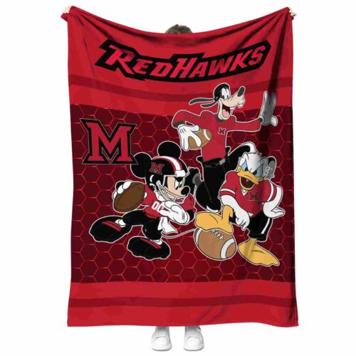 miami redhawks three musketeers red blanket best selling