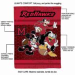 miami redhawks three musketeers red blanket best selling