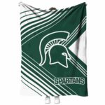 michigan state spartans diagonal stripes green blanket best selling