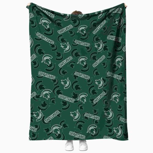 michigan state spartans diehard fans green blanket best selling
