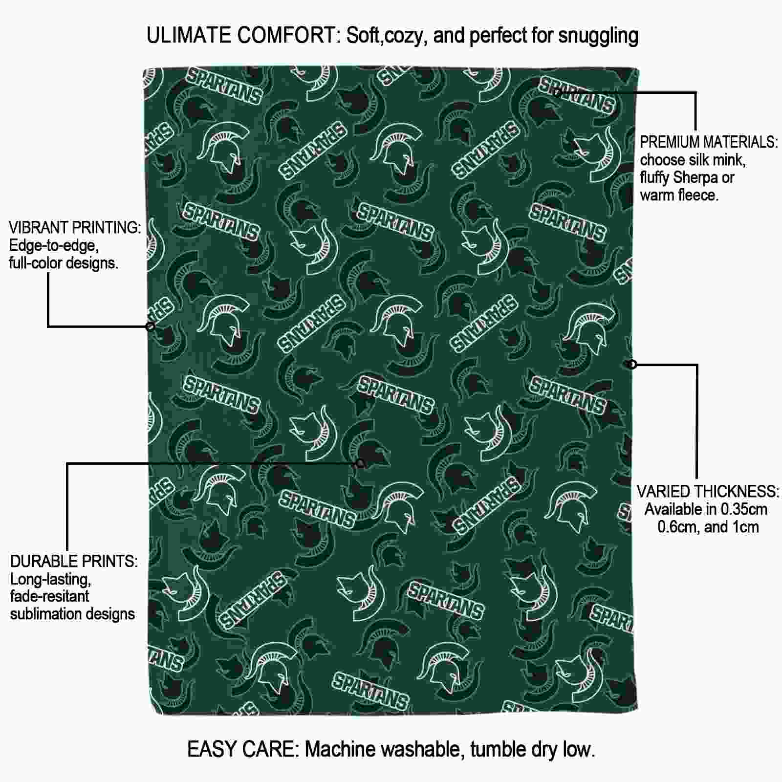 michigan state spartans diehard fans green blanket new arrival michigan state spartans diehard fans green blanket new arrival