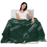michigan state spartans fan spirit green blanket best selling