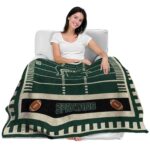 michigan state spartans football field green blanket best selling