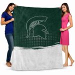 michigan state spartans gradient dots green blanket best selling