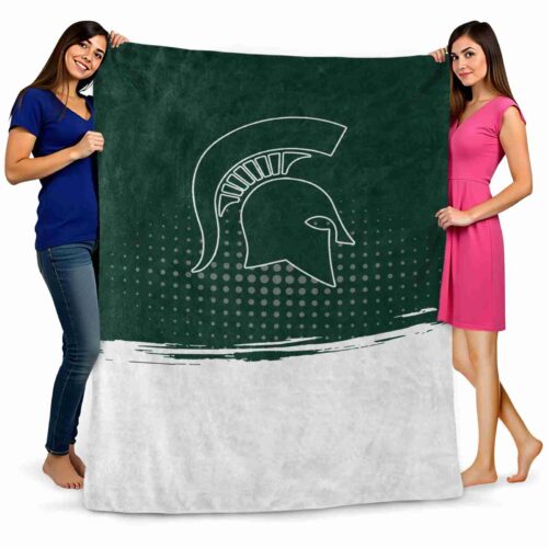 michigan state spartans gradient dots green blanket fashion forward