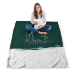 michigan state spartans gradient dots green blanket best selling