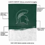 michigan state spartans gradient dots green blanket best selling