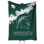 michigan state spartans grunge texture green blanket best selling