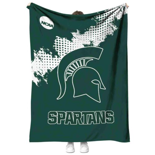 michigan state spartans grunge texture green blanket best selling