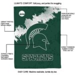 michigan state spartans grunge texture green blanket best selling
