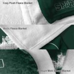 michigan state spartans grunge texture green blanket best selling
