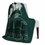 michigan state spartans grunge texture green blanket best selling