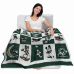 michigan state spartans mickey minnie green white blanket latest model