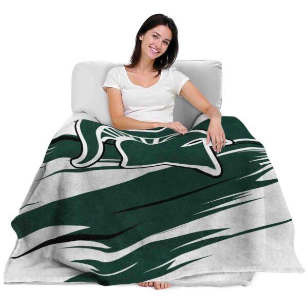 michigan state spartans paint streaks green white blanket latest model
