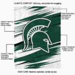michigan state spartans paint streaks green white blanket new arrival