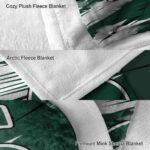 michigan state spartans paint streaks green white blanket premium grade