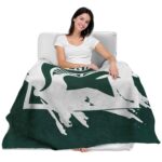 michigan state spartans splatter effect green blanket best selling