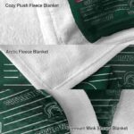 michigan state spartans striped pattern green blanket best selling