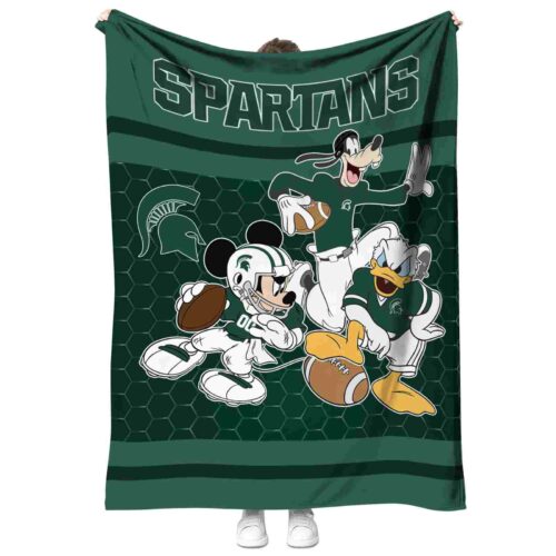 michigan state spartans three musketeers green blanket best selling