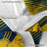 michigan wolverines diagonal stripes blue blanket best selling