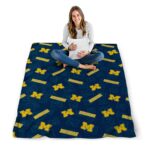 michigan wolverines diehard fans blue blanket high quality
