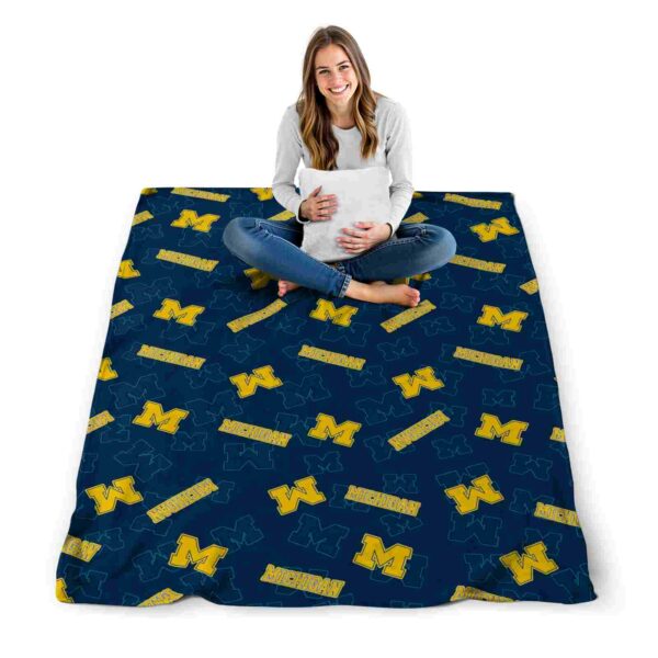michigan wolverines diehard fans blue blanket high quality