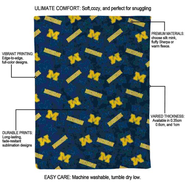 michigan wolverines diehard fans blue blanket new arrival