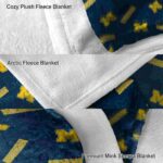 michigan wolverines diehard fans blue blanket premium grade