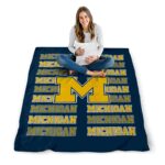 michigan wolverines fan pride blue blanket best selling