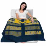 michigan wolverines fan pride blue blanket best selling