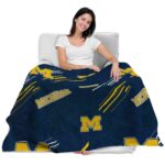 michigan wolverines fan spirit blue blanket latest model