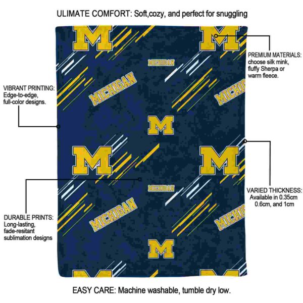 michigan wolverines fan spirit blue blanket new arrival