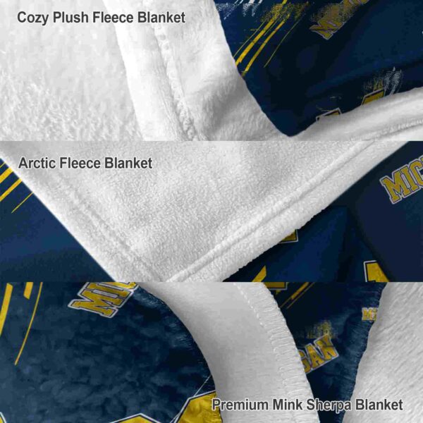 michigan wolverines fan spirit blue blanket premium grade