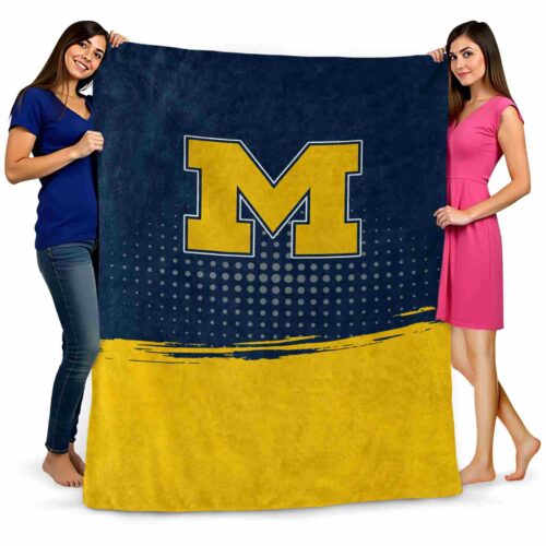 michigan wolverines gradient dots blue blanket fashion forward